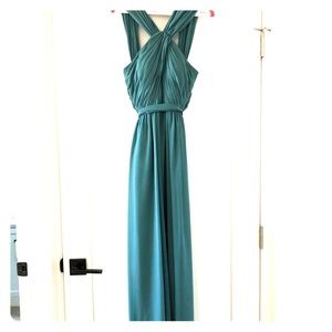 Jenny Yoo Jacqueline bmaid dress in Turkish Blue.